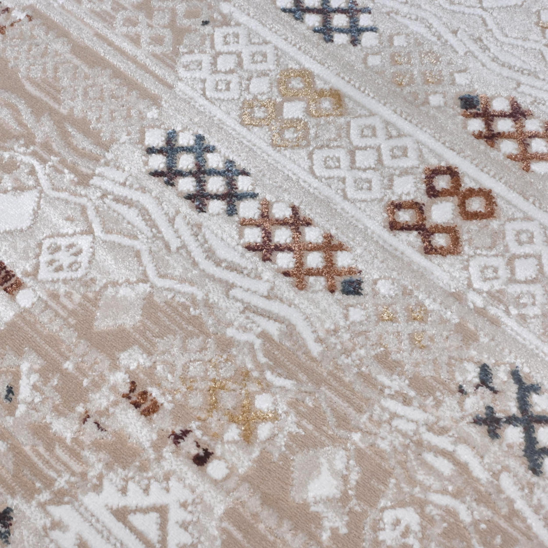 Grey & Beige Vintage Turkish Rug 5X8 ft -