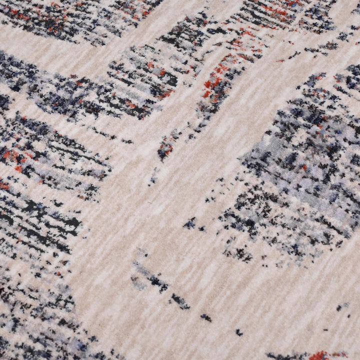 Pink Beige Geometric Turkish Rug 5X8 ft