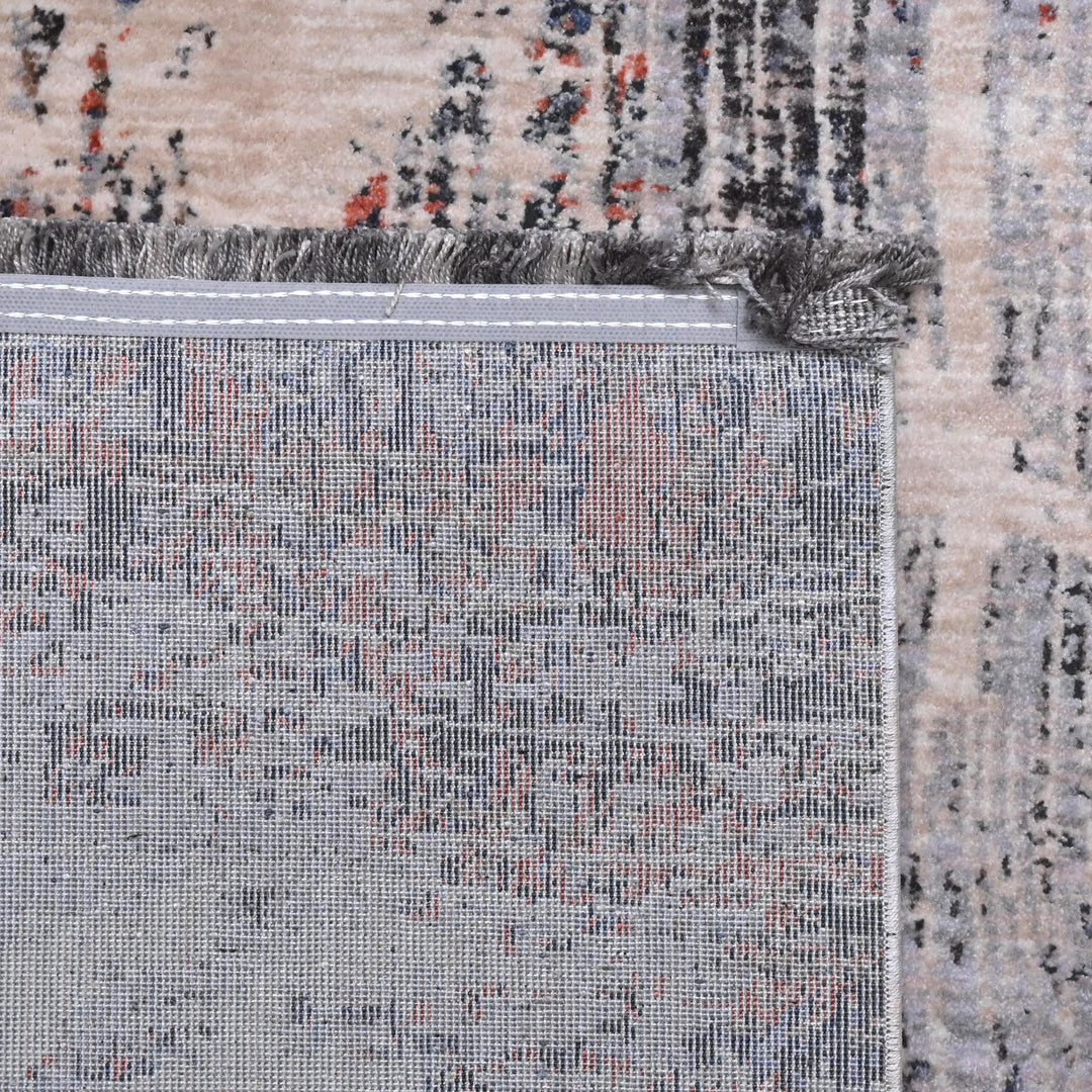 Pink Beige Geometric Turkish Rug 5X8 ft