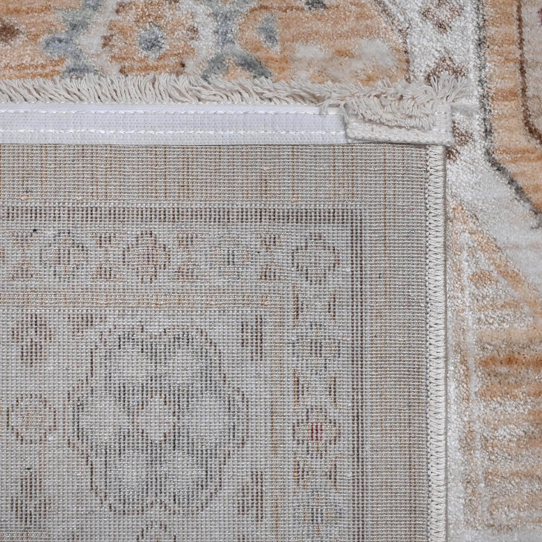 Beige Brown Vintage Turkish Rug 5X8 ft