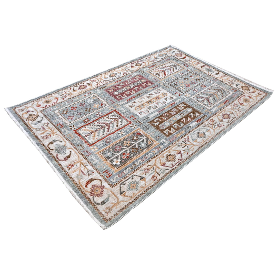 Multi Color Geometric Turkish Rug 5X8 ft