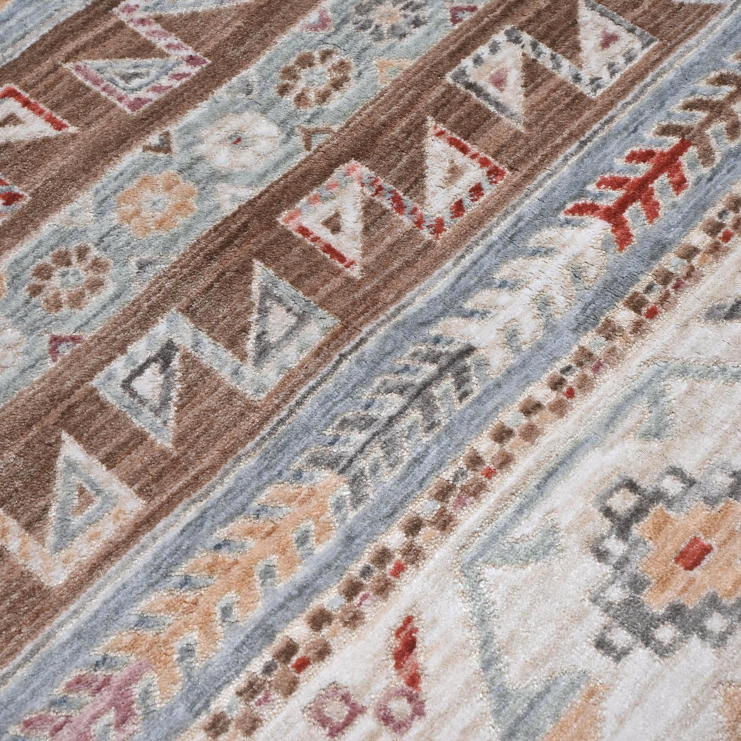 Multi Color Geometric Turkish Rug 5X8 ft