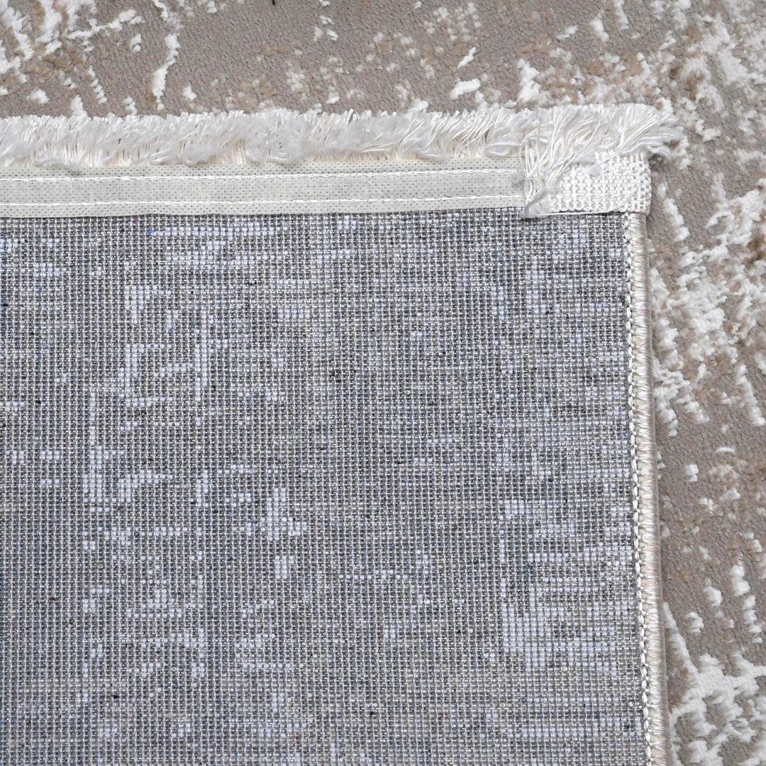 Grey Green Abstract Turkish Rug 5X8 ft