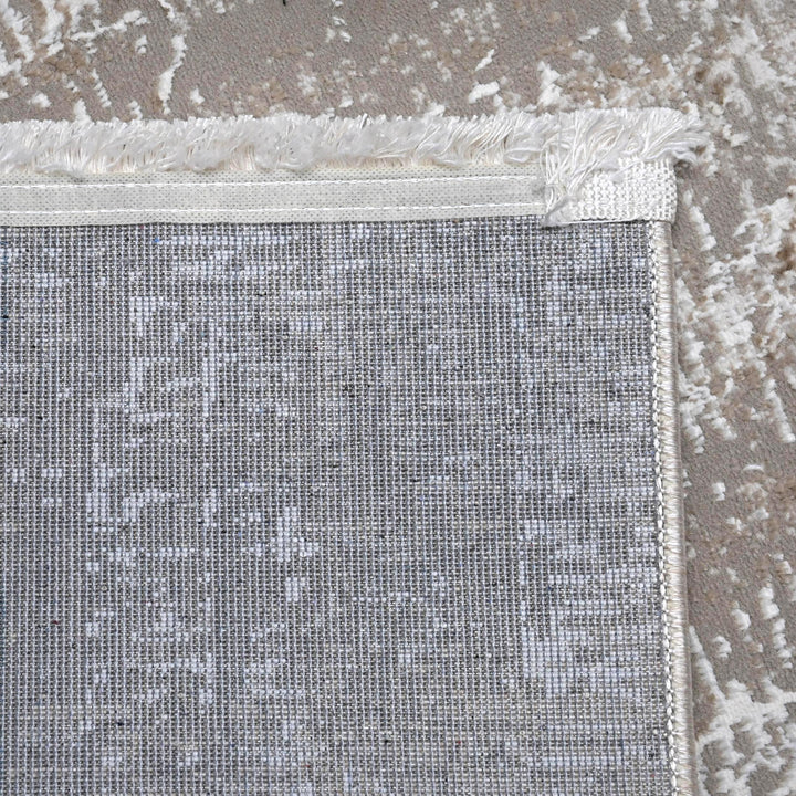 Grey Green Abstract Turkish Rug 5X8 ft