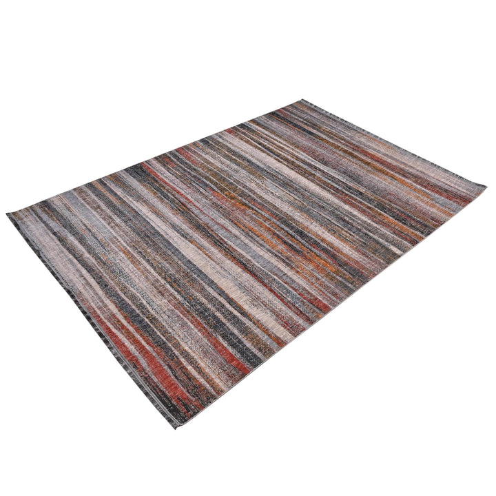 Multi Color Strips Turkish Rug 5X8 ft