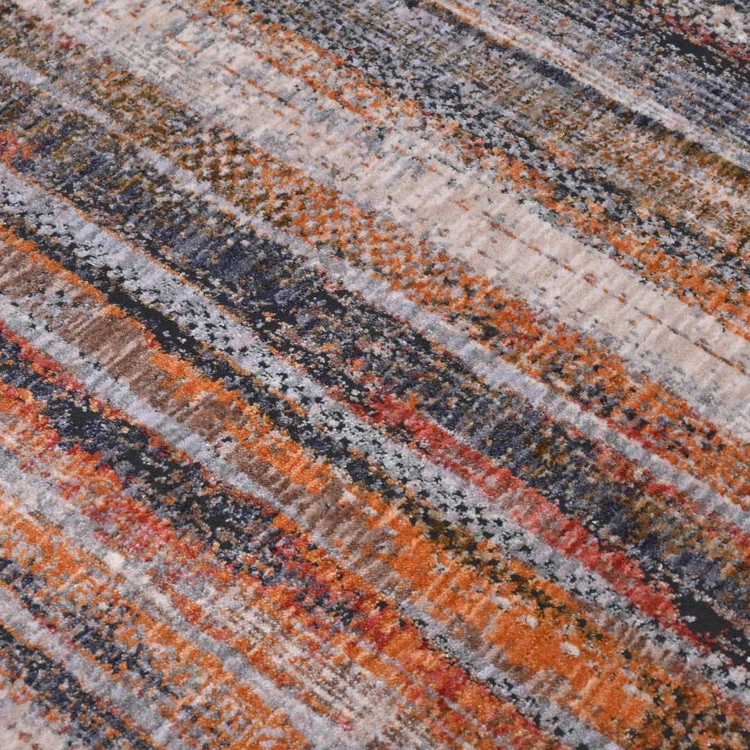 Multi Color Strips Turkish Rug 5X8 ft