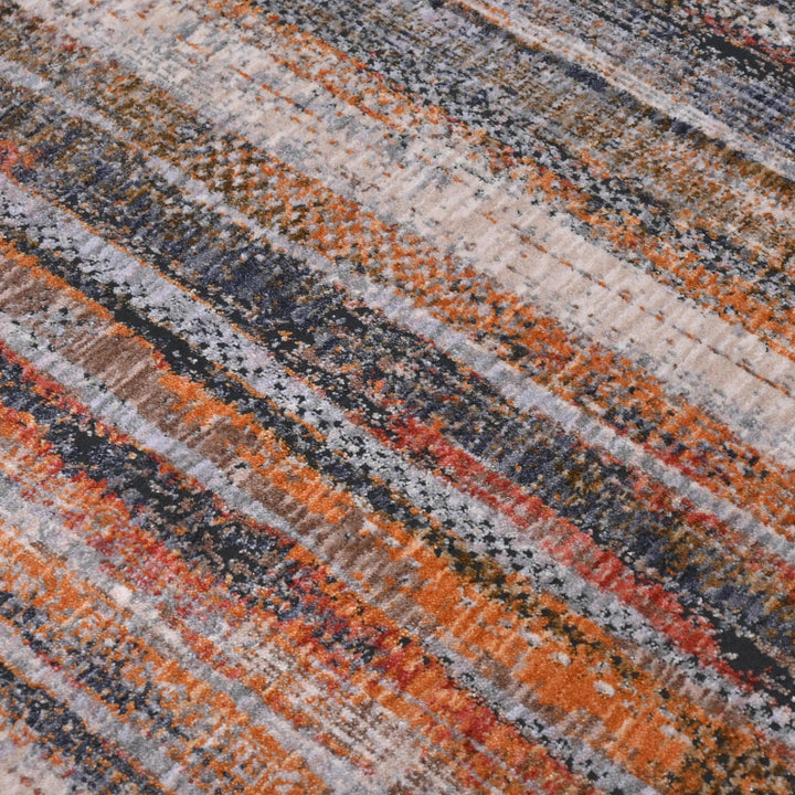 Multi Color Strips Turkish Rug 5X8 ft