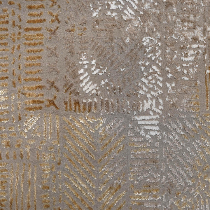 Beige Brown Vintage Turkish Rug 5X8 ft