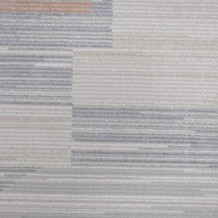 Grey Beige Abstract Turkish Rug 5X8 ft