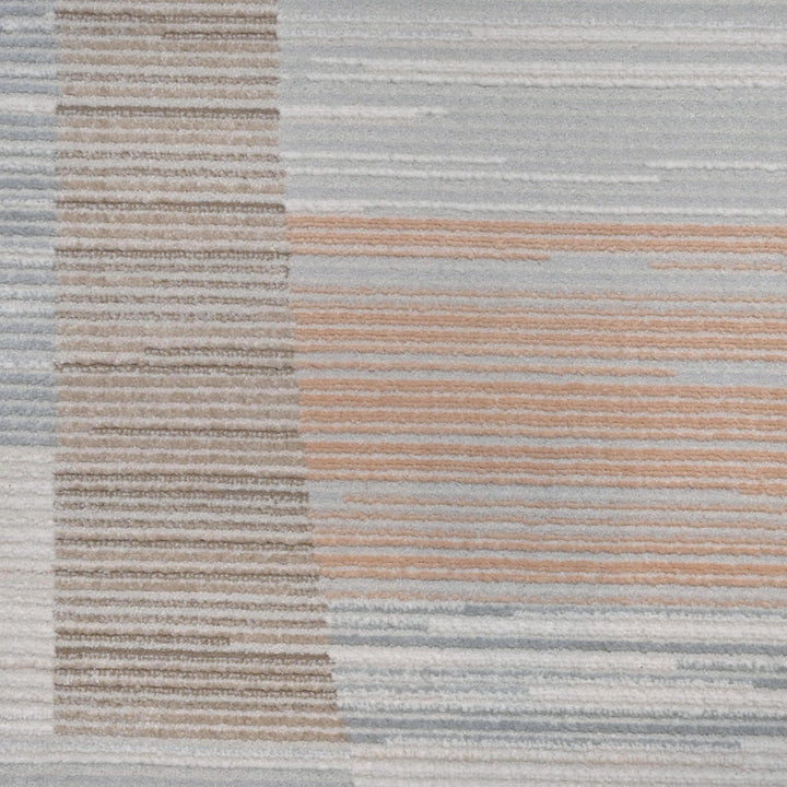 Grey Beige Abstract Turkish Rug 5X8 ft