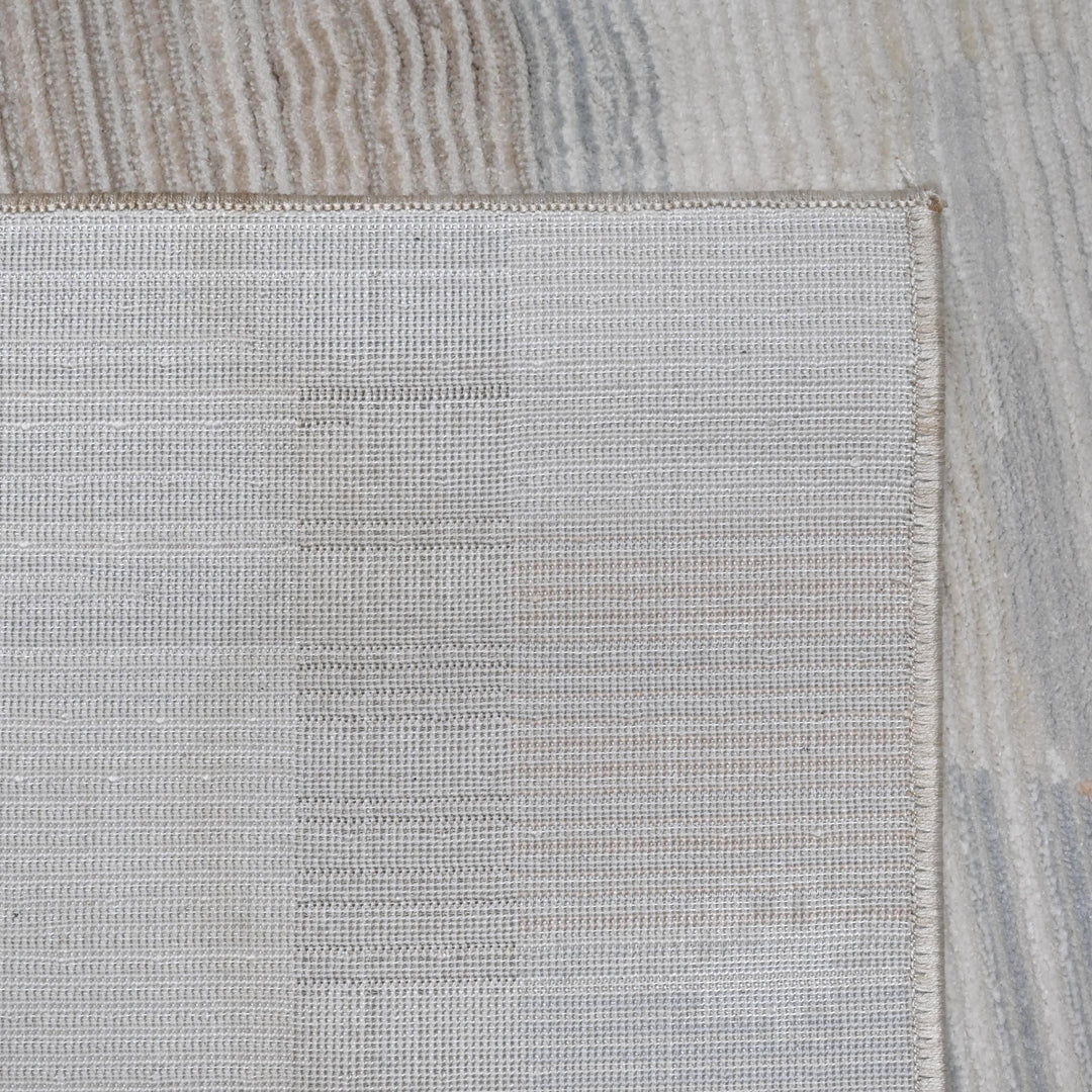 Grey Beige Abstract Turkish Rug 5X8 ft
