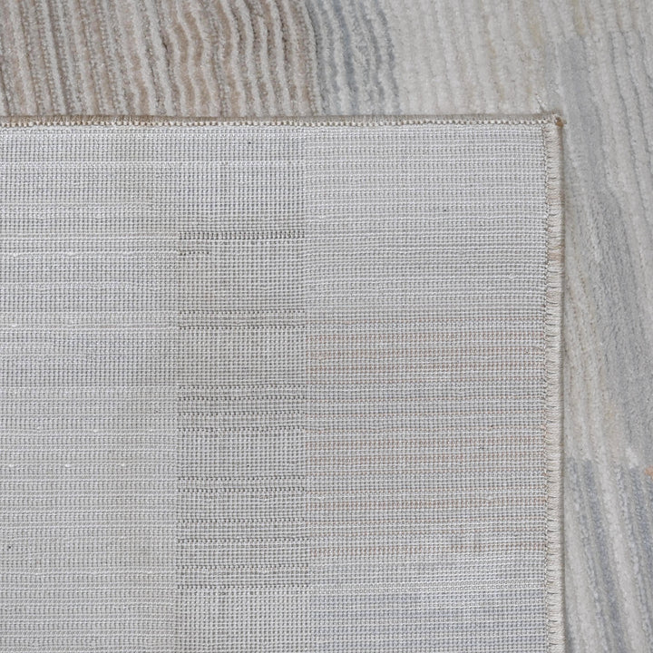 Grey Beige Abstract Turkish Rug 5X8 ft