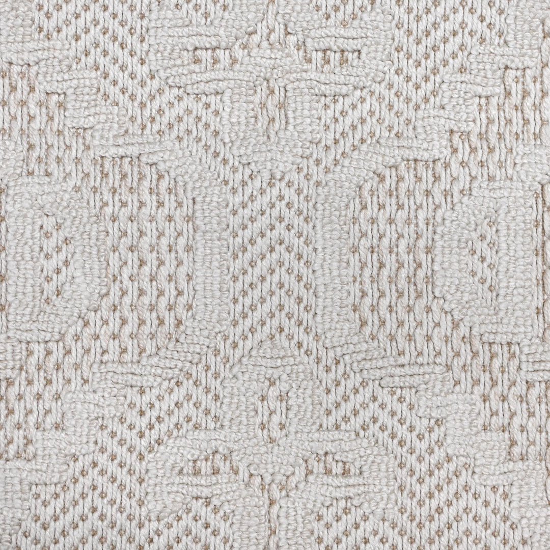 Cream Beige Strips Turkish Rug 5X8 ft