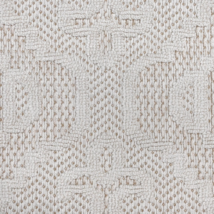 Cream Beige Strips Turkish Rug 5X8 ft