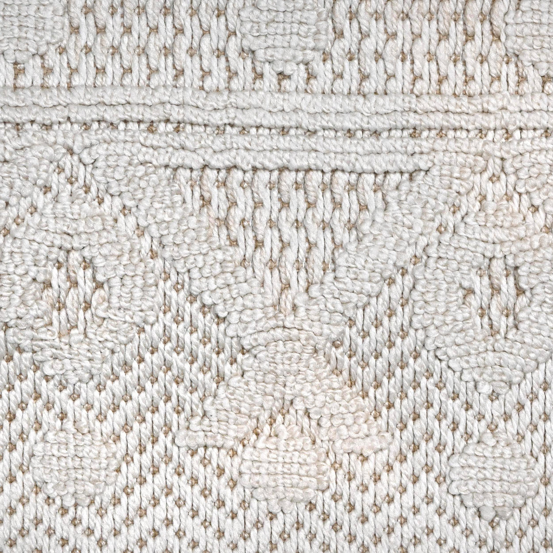 Cream Beige Strips Turkish Rug 5X8 ft