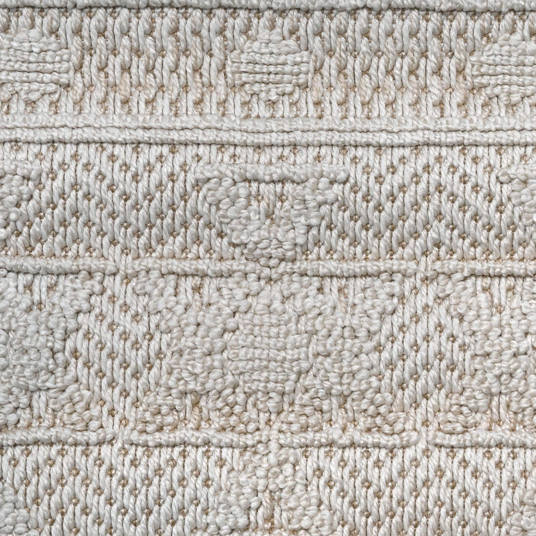 Cream Beige Strips Turkish Rug 5X8 ft