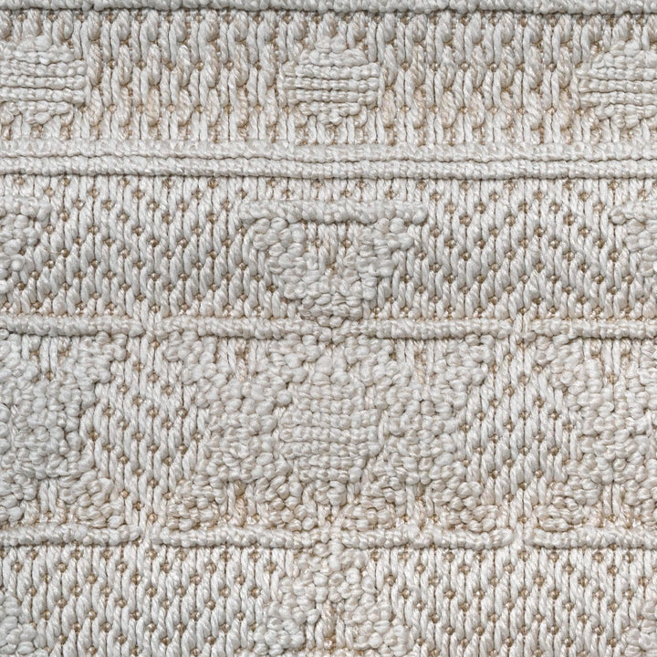 Cream Beige Strips Turkish Rug 5X8 ft