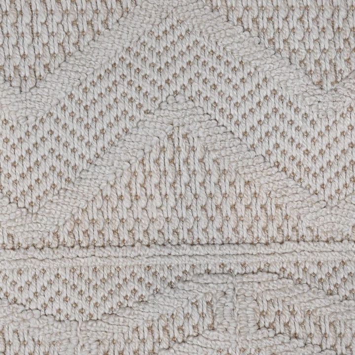 Cream Grey Strips Turkish Rug 5X8 ft