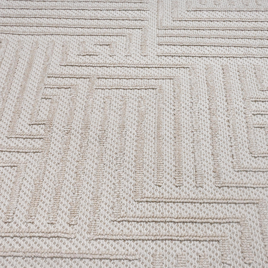 Grey Pink Geometric Turkish Rug 5X8 ft