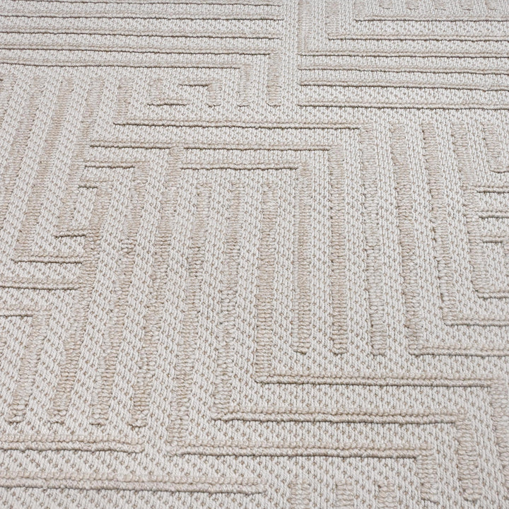 Grey Pink Geometric Turkish Rug 5X8 ft