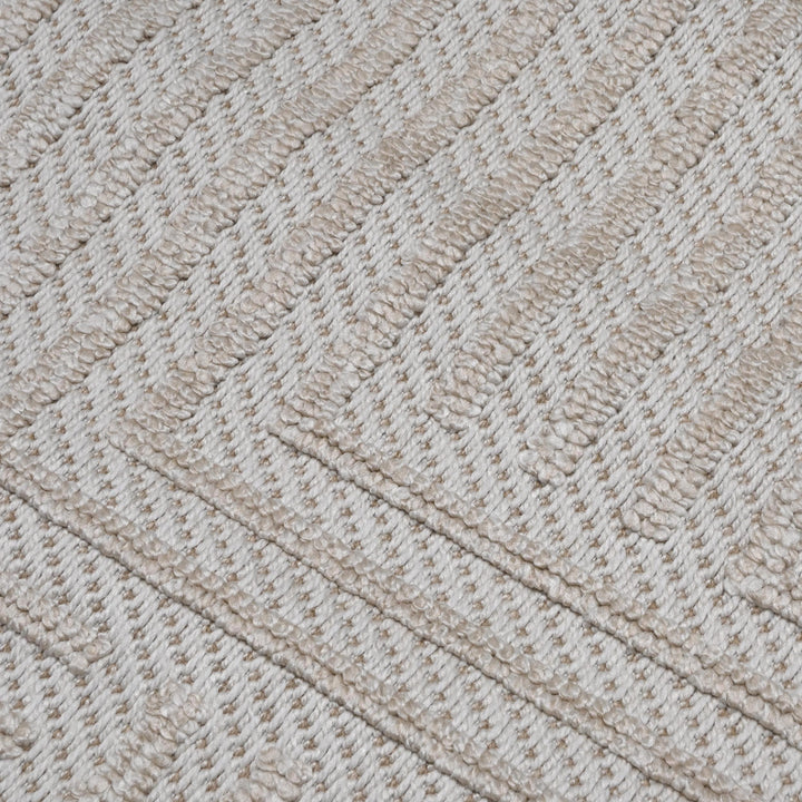 Grey Pink Geometric Turkish Rug 5X8 ft