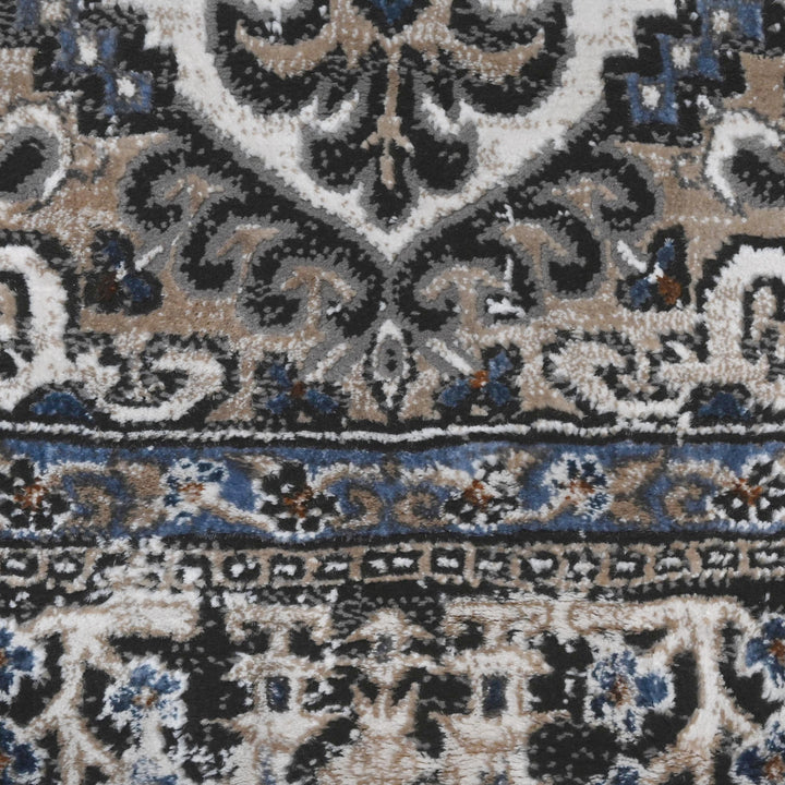 Grey Black Vintage Turkish Rug 5X8 ft