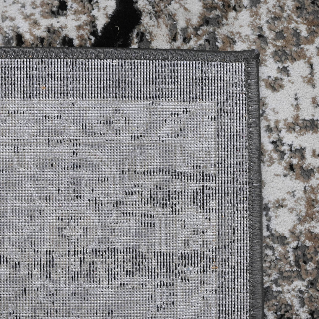 Grey Black Vintage Turkish Rug 5X8 ft