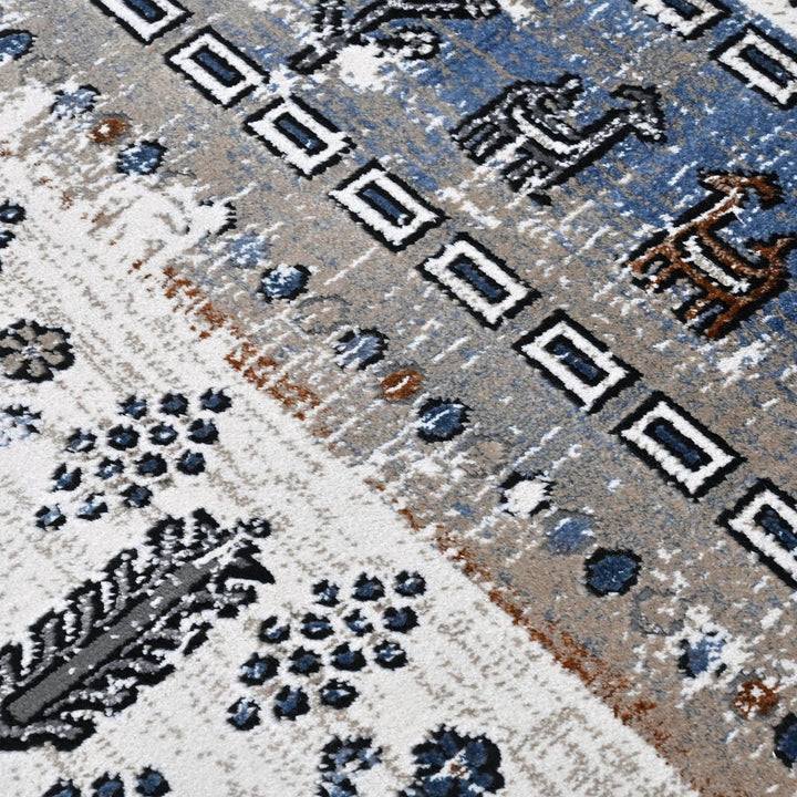 Multi Color Vintage Turkish Rug 5X8 ft