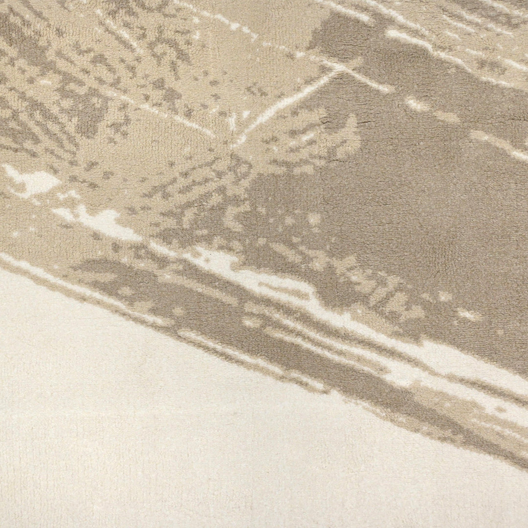 Beige Abstract Turkish Rug 4X6 Ft