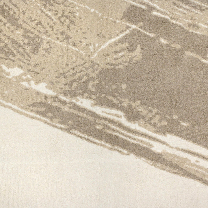 Beige Abstract Turkish Rug 4X6 Ft