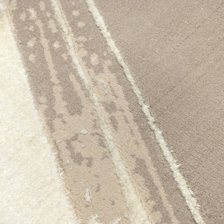 Beige Abstract Turkish Rug 4X6 Ft