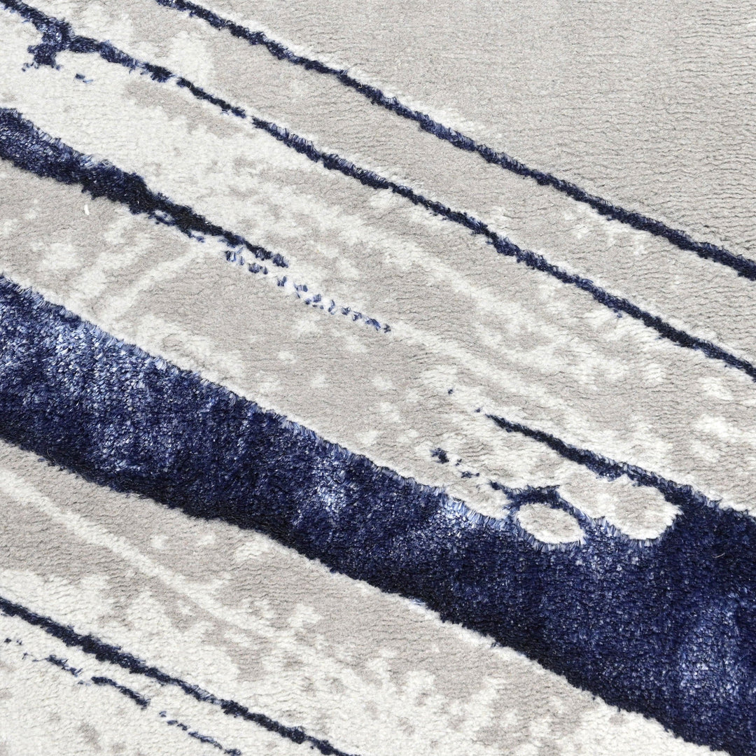 Grey Splash Turkish Rug 4x6 ft