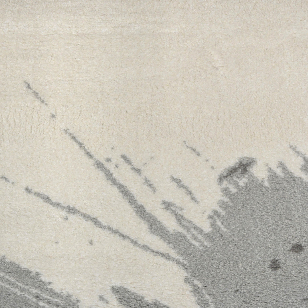 Grey Splash Turkish Rug 4x6 ft