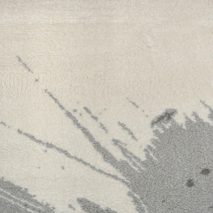 Grey Splash Turkish Rug 4x6 ft