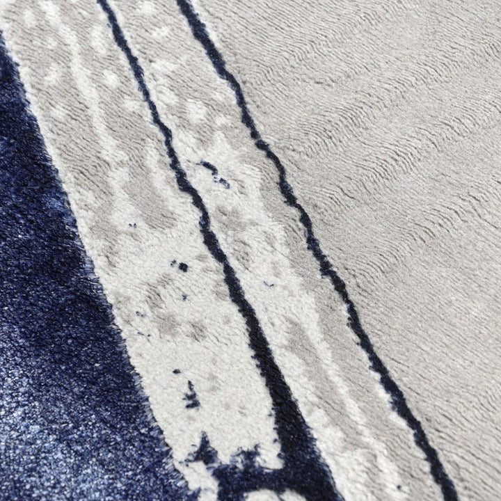 Grey Splash Turkish Rug 4x6 ft