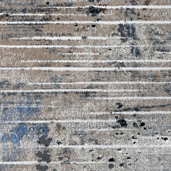 Grey Black Abstract Turkish Rug 5X8 ft