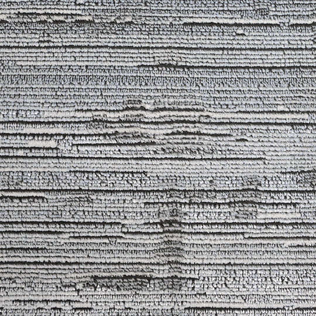 Grey Black Border Turkish Rug 5X8 ft