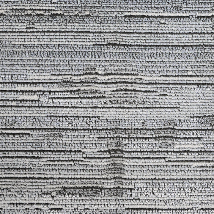 Grey Black Border Turkish Rug 5X8 ft