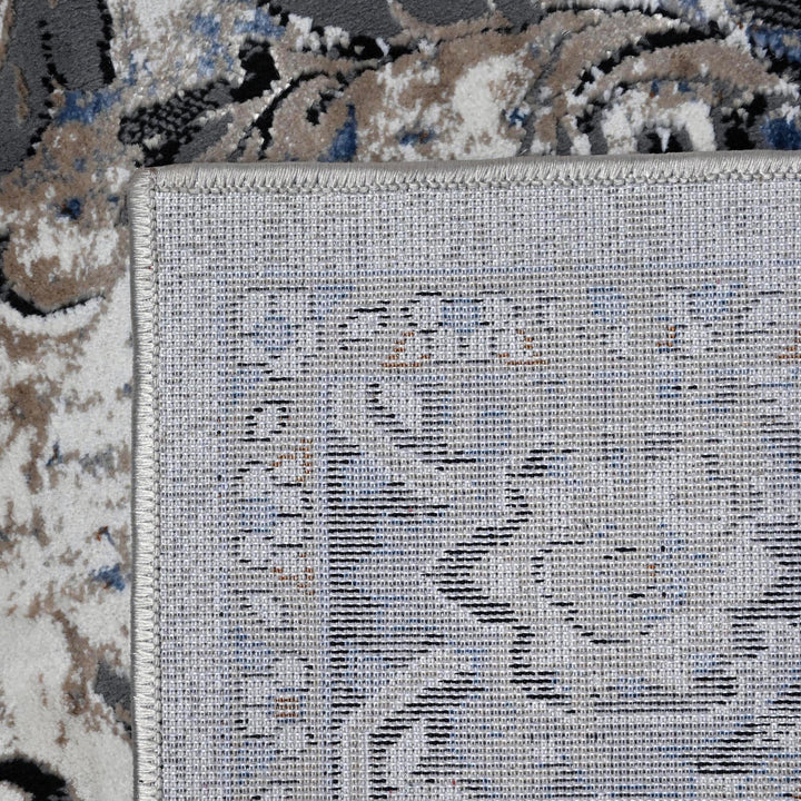 Blue Grey Turkish Rug 5X8 ft