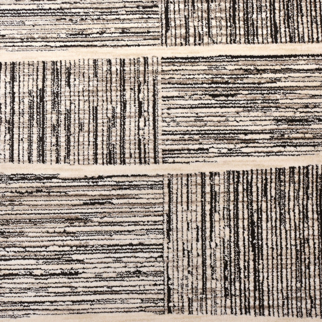 Grey Strips Turkish Rug 5X8 Ft