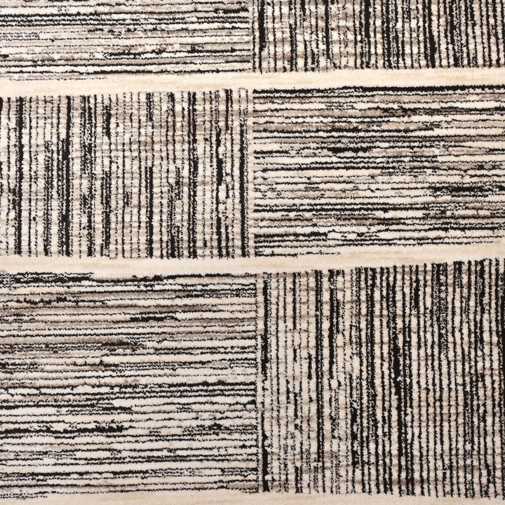 Grey Strips Turkish Rug 5X8 Ft