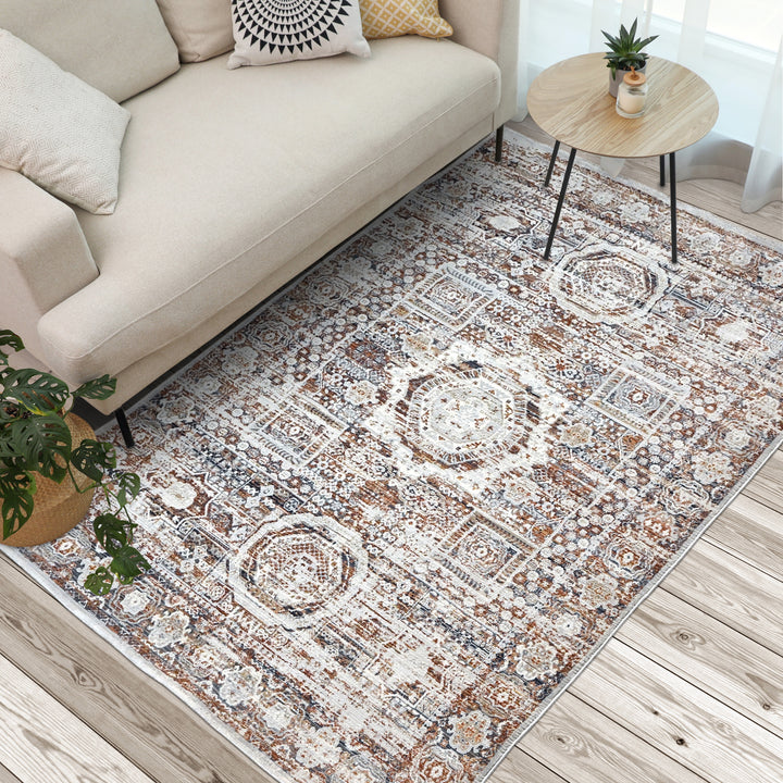 Multi Abstract Turkish Rug 5X8 Ft