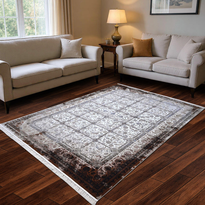 Ivory & Brown Fine Persian 8.5x11.5 FT