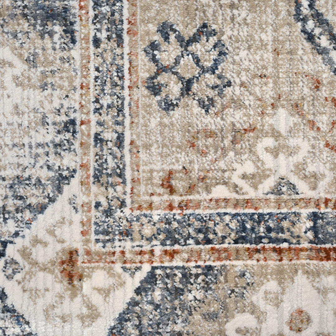 Vintage Geometric Turkish Rug 5X8 Ft