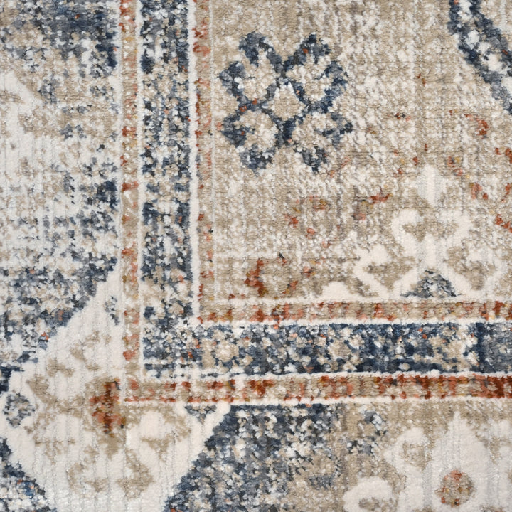 Vintage Geometric Turkish Rug 5X8 Ft