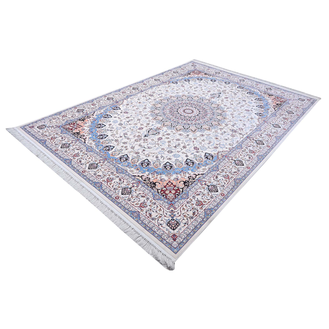 Ivory & Blue Fine Persian 8.5x11.5 FT