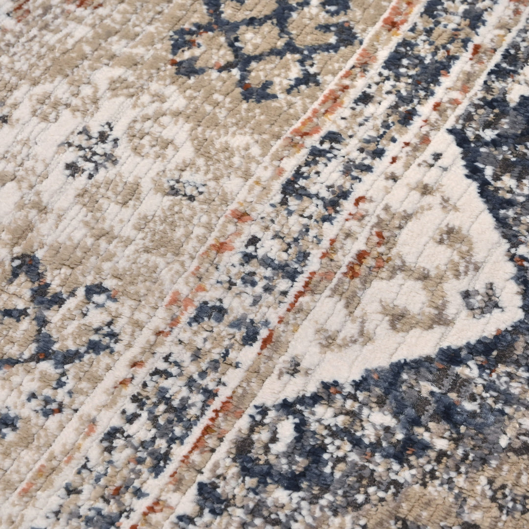 Vintage Geometric Turkish Rug 5X8 Ft