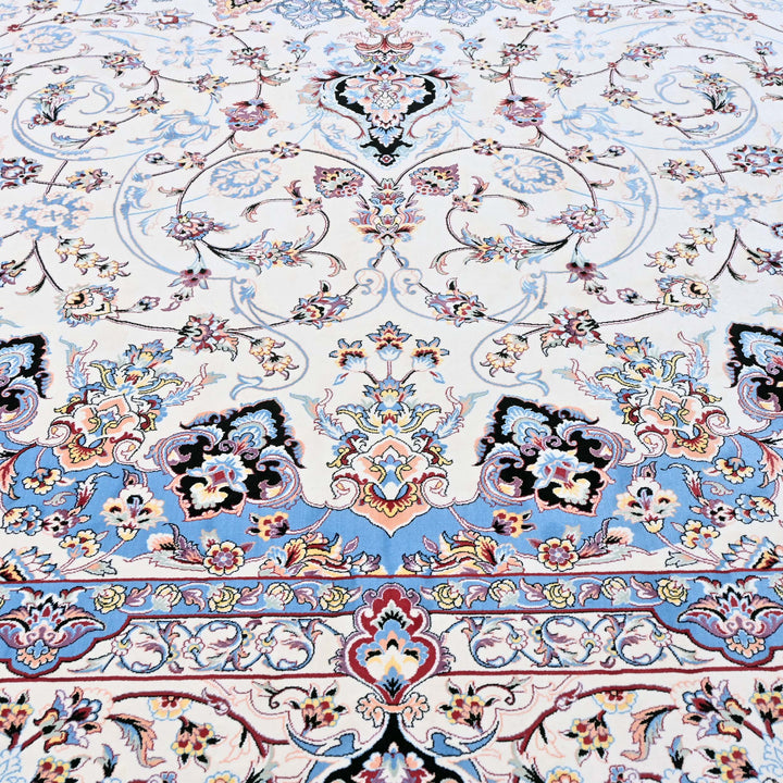 Ivory & Blue Fine Persian 8.5x11.5 FT