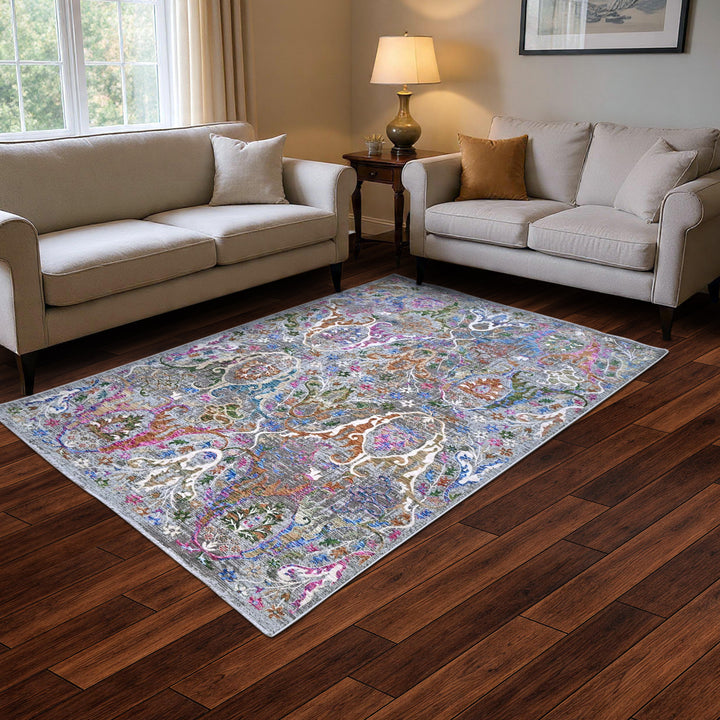 Multicolor Abstract Turkish Rug 5X8 FT
