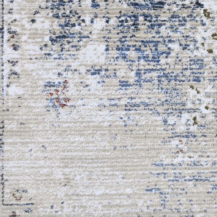 Ivory Grey Medallion Turkish Rug 5X8 FT
